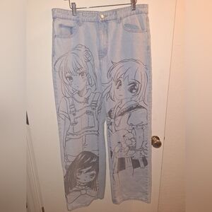 Anime Jeans Romwe raver clubkid kidcore